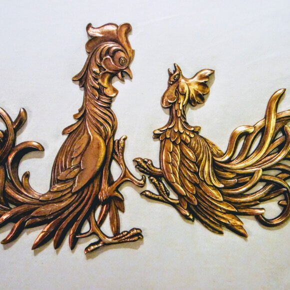 Golden Roosters Syroco USA Mid Century Composed Decor - Picture 8 of 12